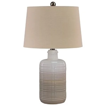 Set of 2 Marnina Taupe Ceramic Table Lamps
